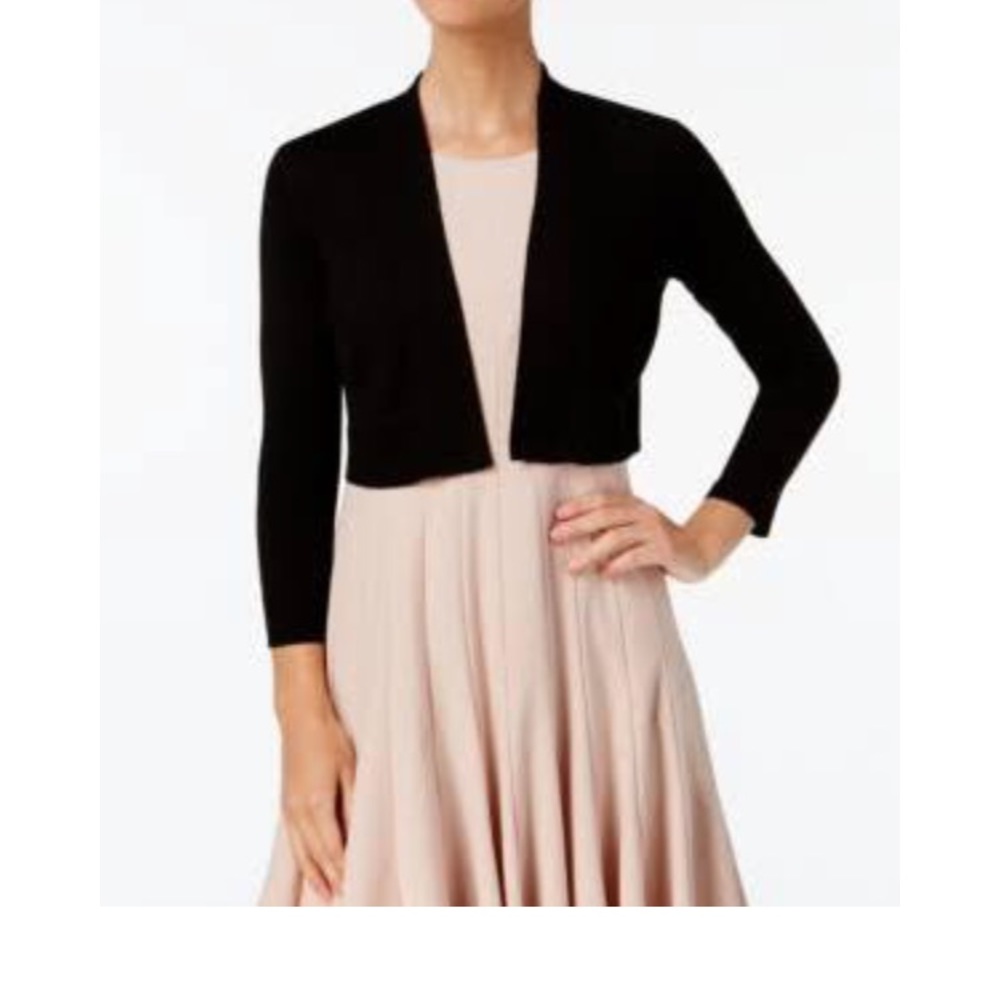 Calvin Klein black cropped cardigan sweater